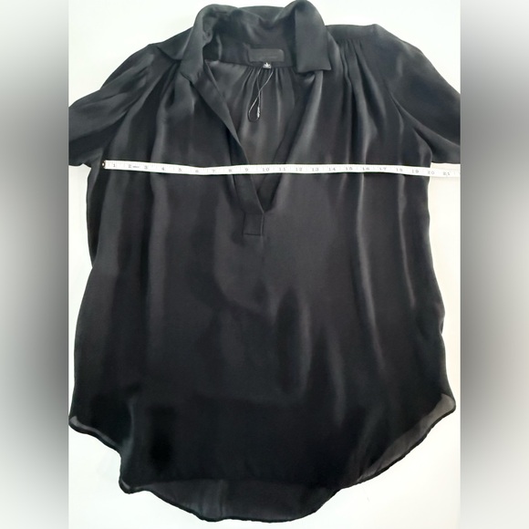 NWT Nili Lotan Montaine Silk Blouse Black $720 Sz L - Picture 9 of 10